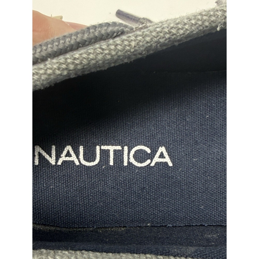 Nautica Spinnaker Kid's Boat Shoes Gray Canvas 2-Eye Size 13 - Picture 8 of 13